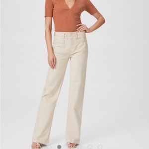 Jeans LEENAH 32IN PATCH PKTS FAUX WL-SOFT BEIGE